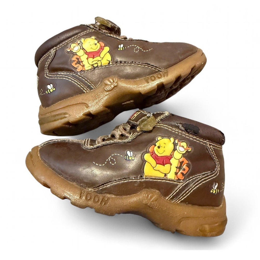 Vintage Disney Winnie The Pooh Toddler Light Up Shoes Brown Size 5 Bee Tigger